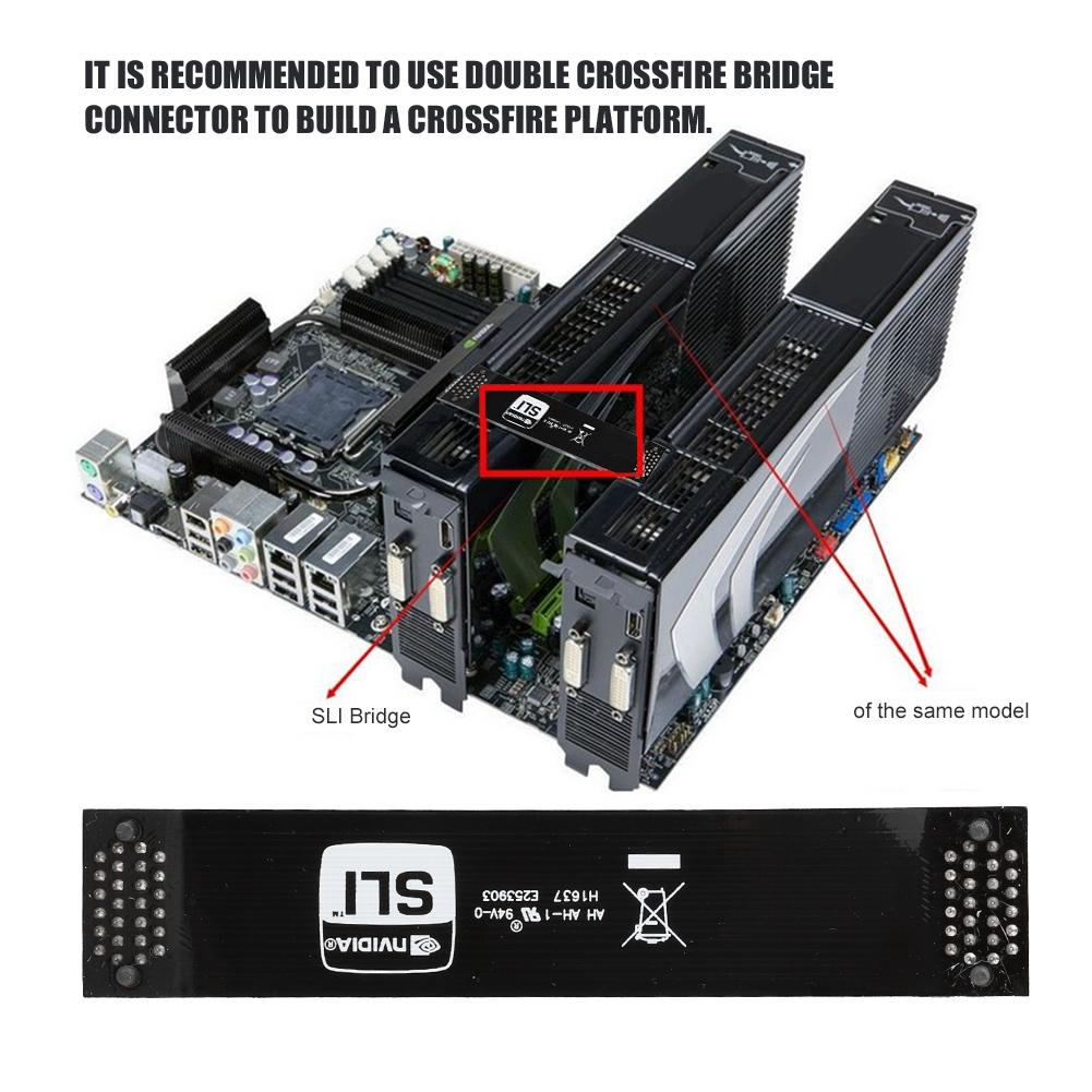 [Ready Stock]AIQ-YP19125 10cm Dual Graphics Card SLI Crossfire Cable Bridge Connector for GigaByte