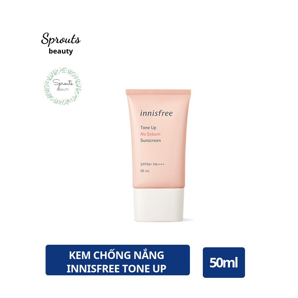 Kem Chống Nắng Kiềm Dầu, Nâng Tone Da Innisfree Tone Up No Sebum Sunscreen SPF35/PA+++ | @Sprouts Beauty