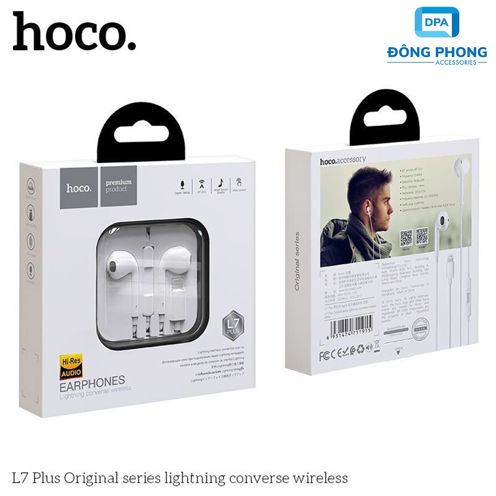 Tai Nghe Hoco L7 Plus Cổng Lightning Chính Hãng