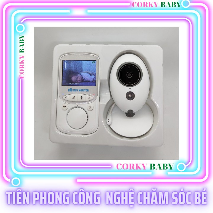 Máy báo khóc Corky Baby siêu nét không wifi, camera giám sát không dây, tín hiệu bắt xa ổn đinh mbk03