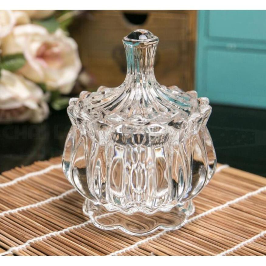 Thố Thuỷ Tinh Đựng Mứt - Hũ Thủy Tinh Đựng Hạt Dưa, Đựng Mứt Và Bánh Kẹo Tết Siêu Sang