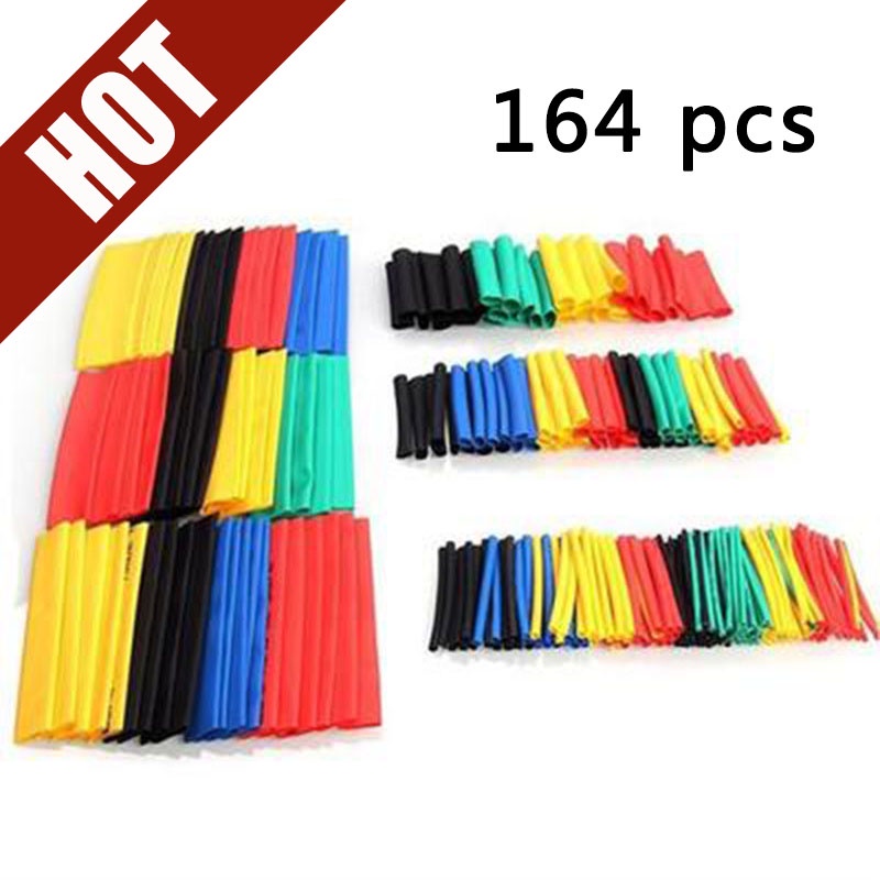 Bộ 1 / 3 Ống Co Nhiệt 164 Cái polyolefin Nhiều Màu Sắc Đa Dạng