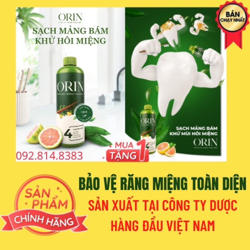 [KHÁNG KHUẨN - NGĂN NGỪA VIRUS]Nước Súc Miệng Thảo Mộc ORIN