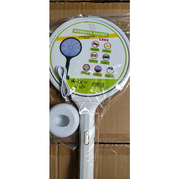 VỢT MUỖI KIÊM ĐÈN BẮT MUỖI CÓ ĐẾ MOSQUITO RACKET L860