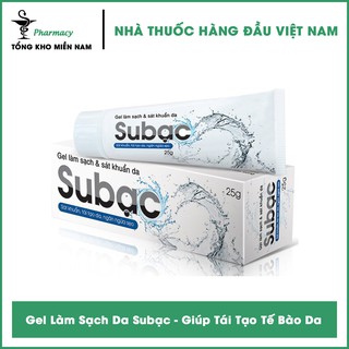 Gel Làm Sạch Da Subạc - Giúp Tái Tạo Tế Bào Da & Làm Mờ Sẹo Tuýp 25gr