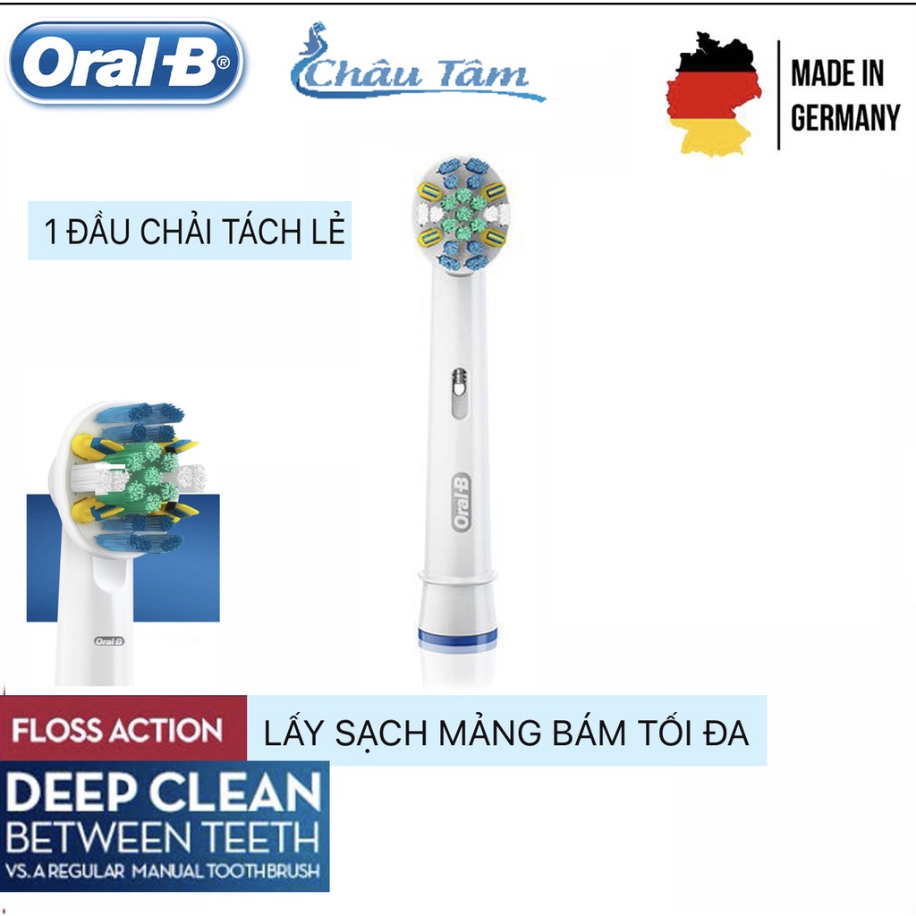 Đầu bàn chải đánh răng điện tự động ORAL-B Flosaction tách lẻ 1 cái ( made in germany)