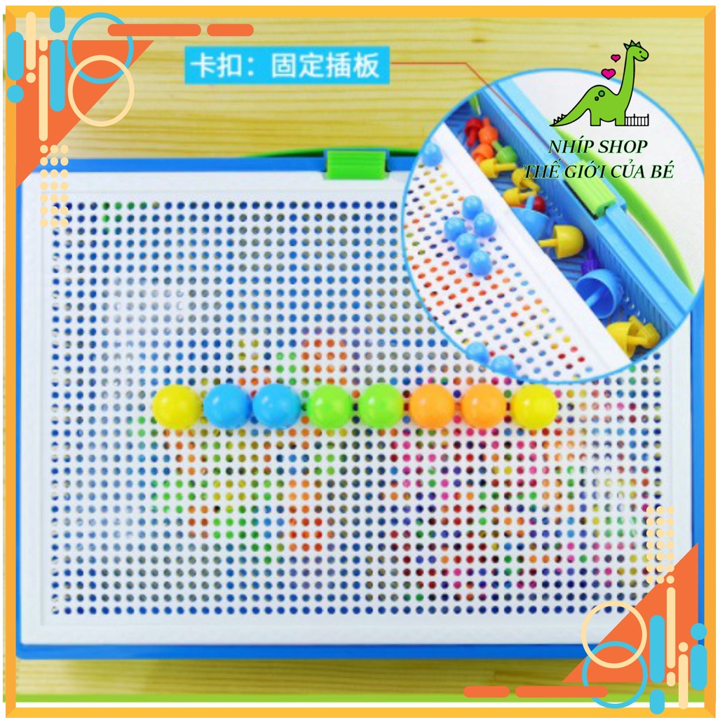 Đồ chơi ghép nấm sáng tạo 296 chi tiết và màu sắc