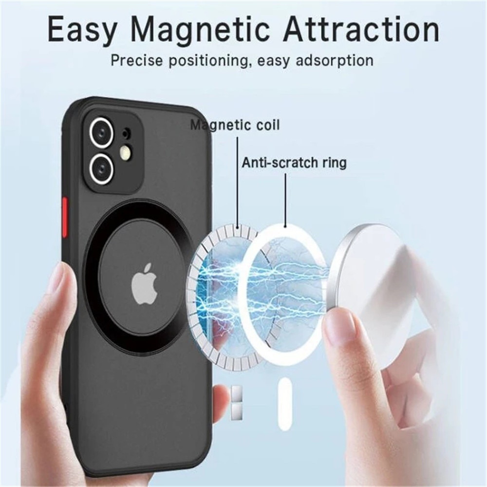 Ốp Điện Thoại Đế Sạc Không Dây Từ Tính Magsafe Cho iphone 14 13 12 11 Pro Max Mini XS XR 14 Plus 14 13 11 Pro Max