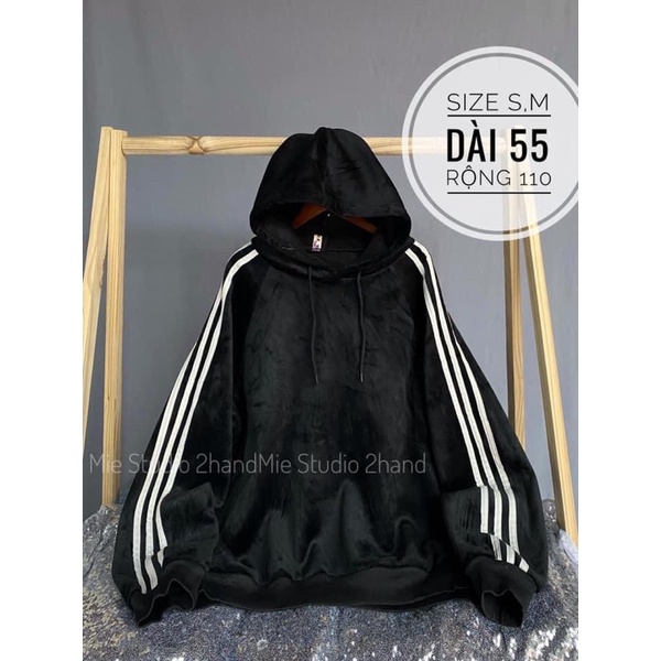 áo nỉ nhung dài tay có mũ Unisex (2han 99%)