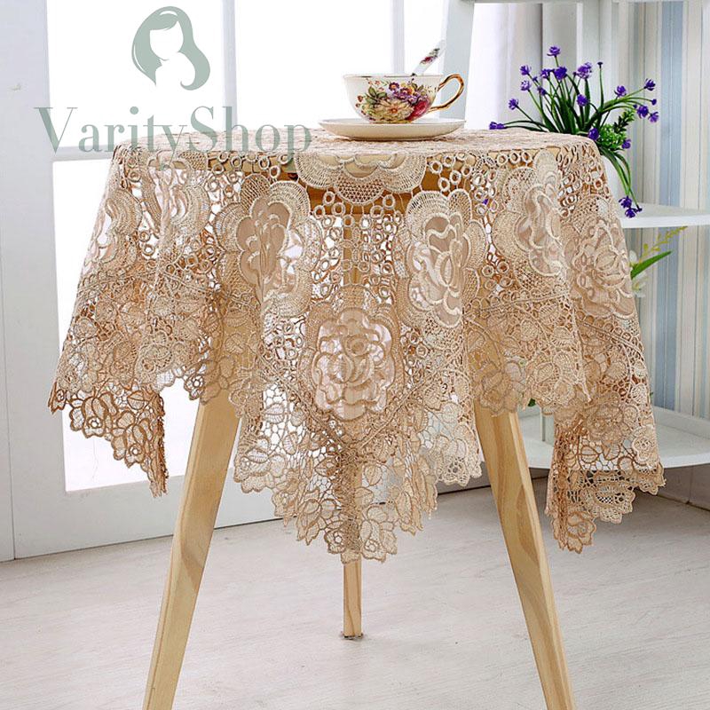 Khăn trải bàn phối ren phong cách vintage xinh xắn trang nhã