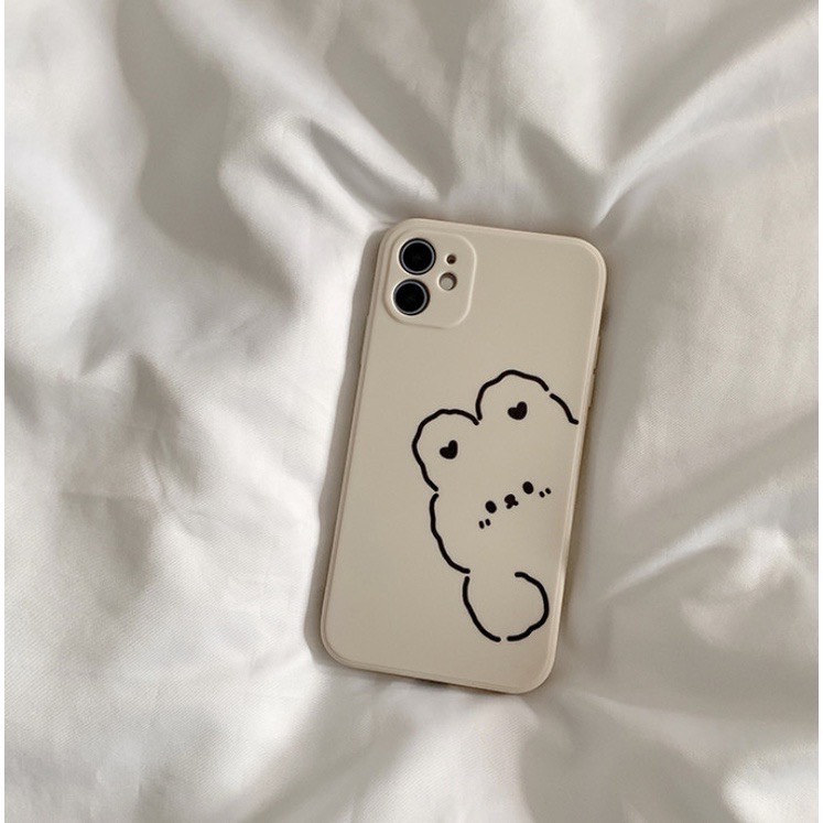 Ốp lưng in hình gấu cạnh vuông giả lp13  5s/6/6plus/6s/6splus/7/7plus/8/8plus/x/xr/xs/11/12/pro/promax/13promax