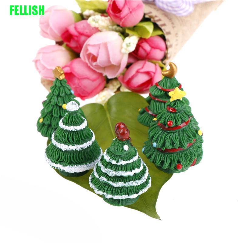 Set 2 mô hình cây thông noel mini trang trí sân vườn