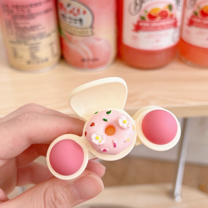 Kẹp Tóc Hình Bánh Donut Phong Cách Hàn Quốc Mới 2022