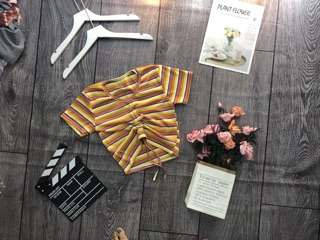 Áo croptop rút dây