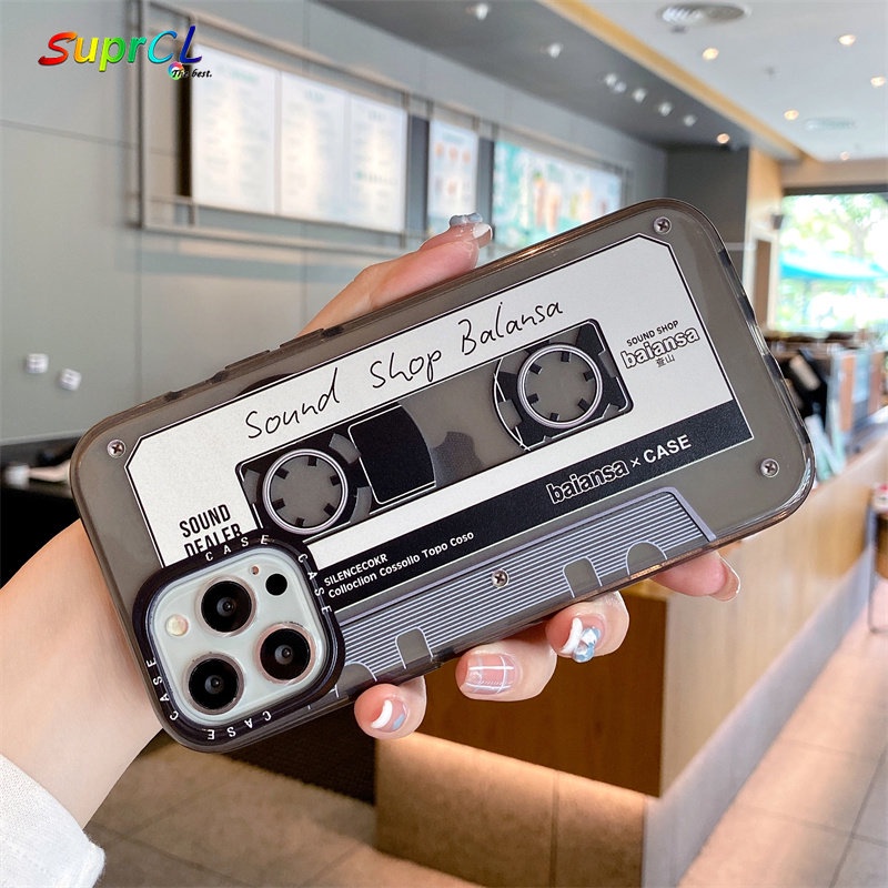 Ốp Điện Thoại Mềm Chống Sốc Hình Băng Cát Sét Cho iPhone 13 12 11Pro X XS Max XR 7 8 Plus