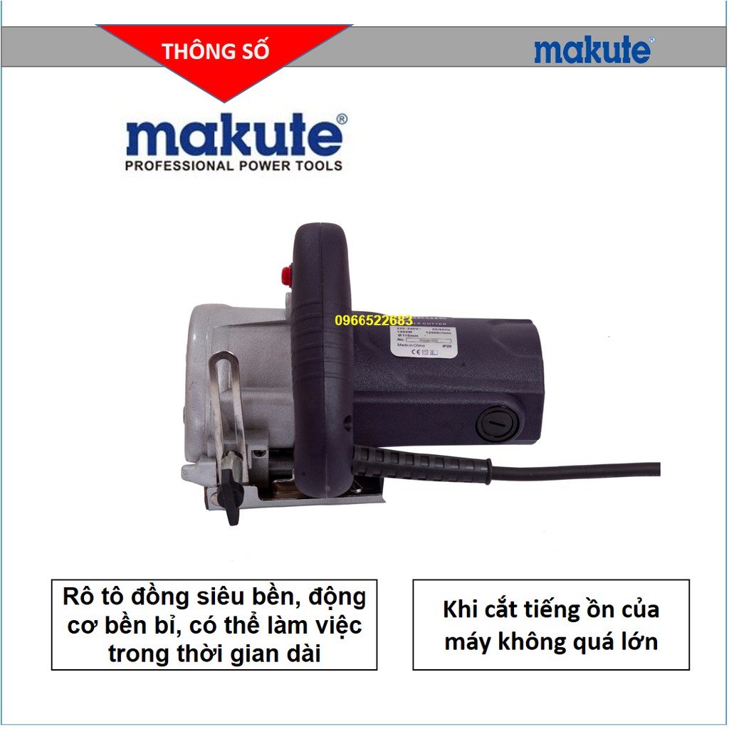 Máy cắt gạch | Máy cắt gạch Makute | Công suất 1600W