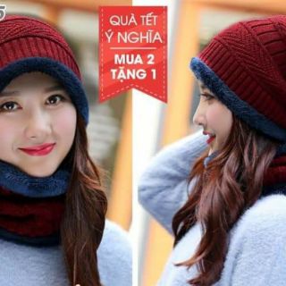 Set khăn mũ người lớn đủ các màu
