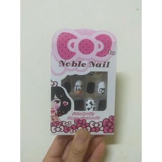 Bộ 12 móng tay giả ❤️siêu rẻ❤️ hình con bò sữa,có sẵn keo.cho người lớn trẻ em