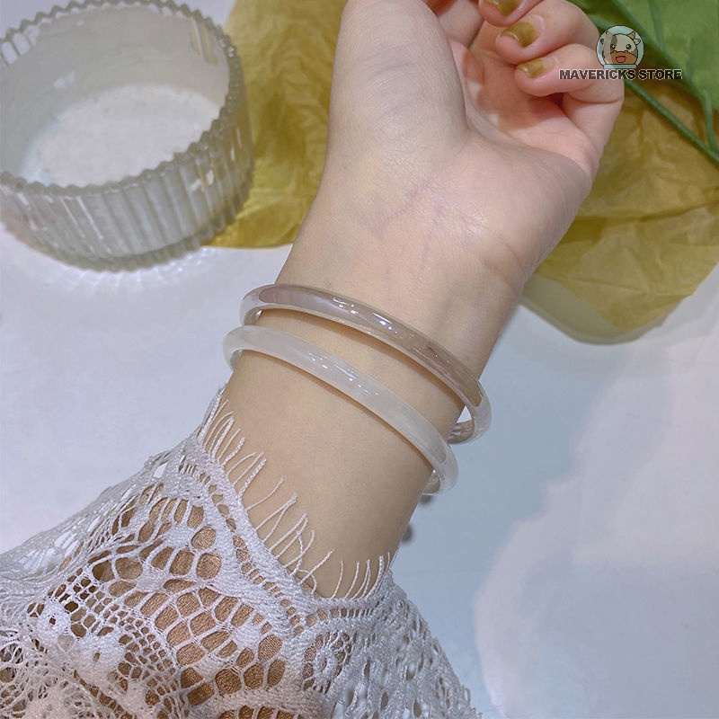 Vòng đeo tay bằng thủy tinh phong cách cổ điển thời trang dành cho nữ