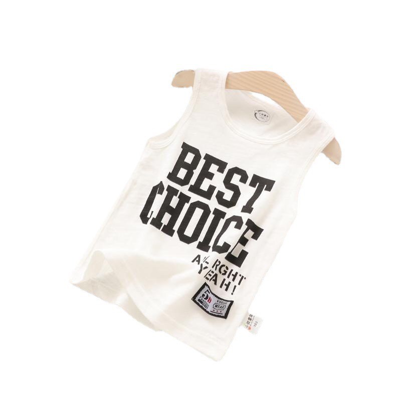 Bộ Áo Thun Sát Nách + Quần Đùi Thời Trang Mùa Hè Cho Bé Trai