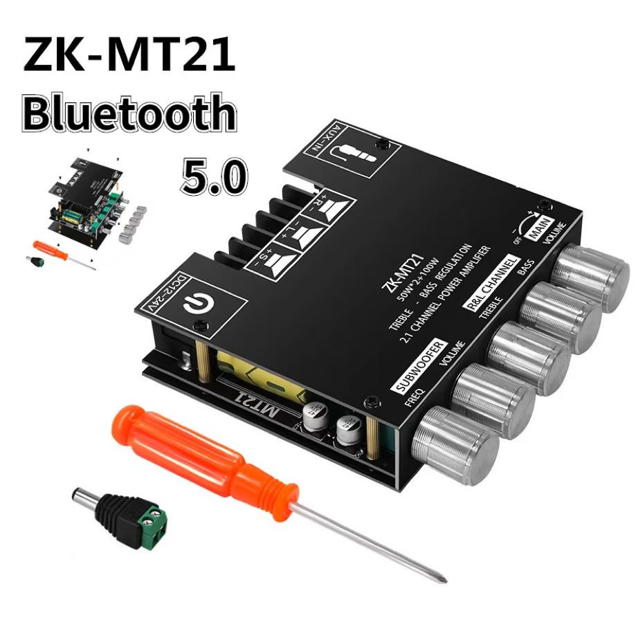 Bảng Mạch Khuếch Đại Âm Thanh ZK-MT21 Bluetooth 5.0 50WX2 + 100W