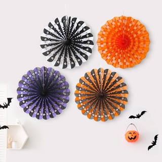 Quạt tròn giấy trang trí halloween