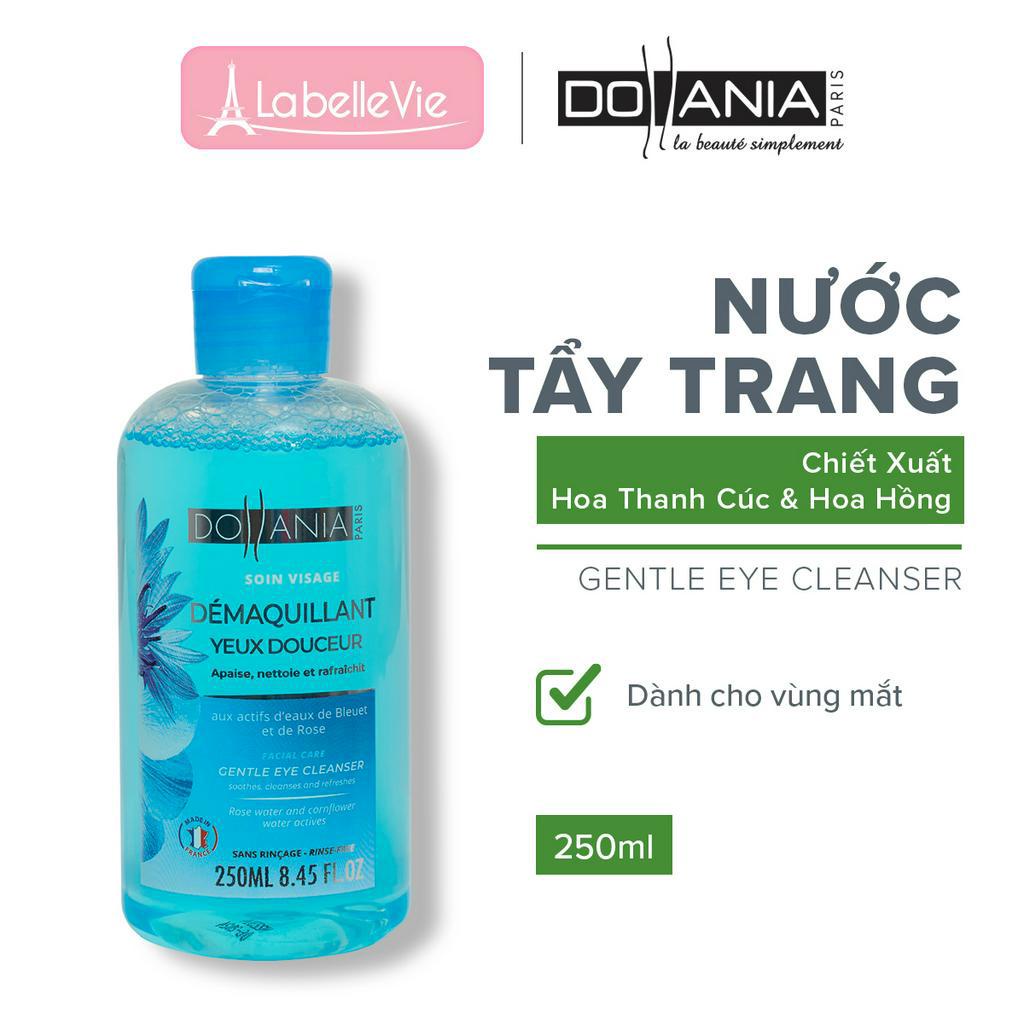 Nước tẩy trang dành cho mắt, môi Dollania dưỡng ẩm, làm sạch sâu, cho da mềm mịn 250ml