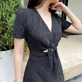 Đầm Rosa chữ A cột nơ trước ngực