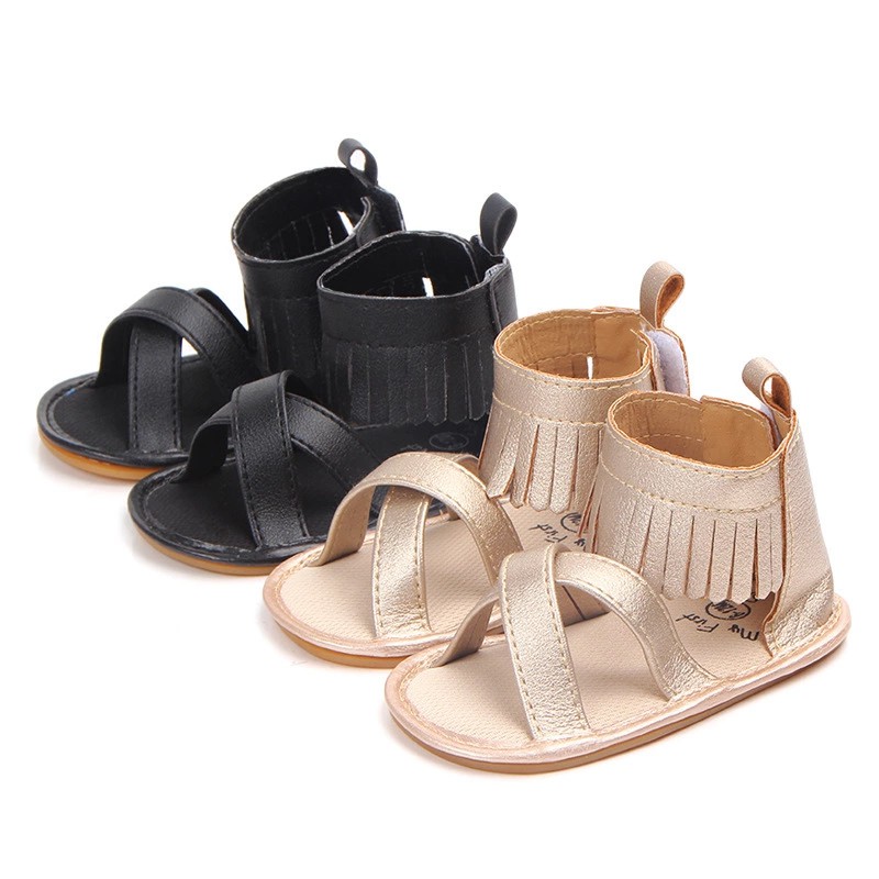 Giày Sandal Tua Rua Cho Bé 0-12 Tháng Tuổi