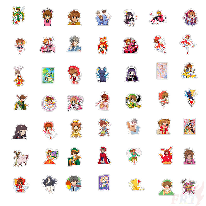 Bộ 100 hình dán anime thủ lĩnh thẻ bài Sakura