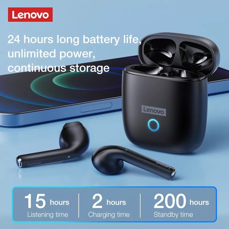 Tai nghe Lenovo LP50 bluetooth 5.0 không dây chống thấm nước tích hợp micro độ trễ thấp dùng khi chơi thể thao
