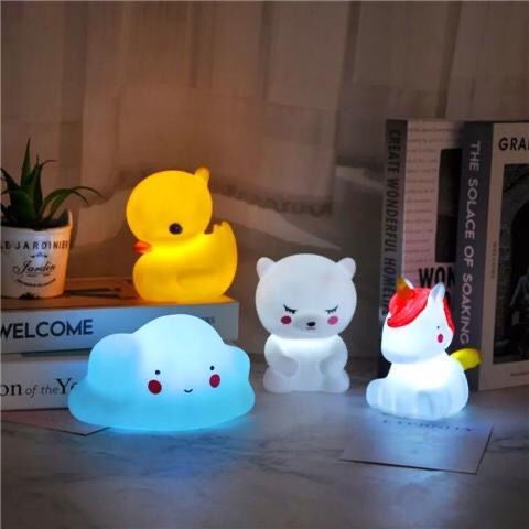 Đèn ngủ silicon nhiều hình ngộ nghĩnh dễ thương cho bé