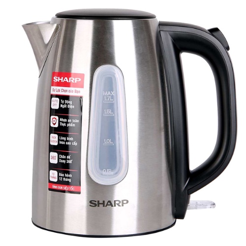Bình đun siêu tốc SHARP EKJ-17VSS-ST(1.7L)-Hàng Chính Hãng