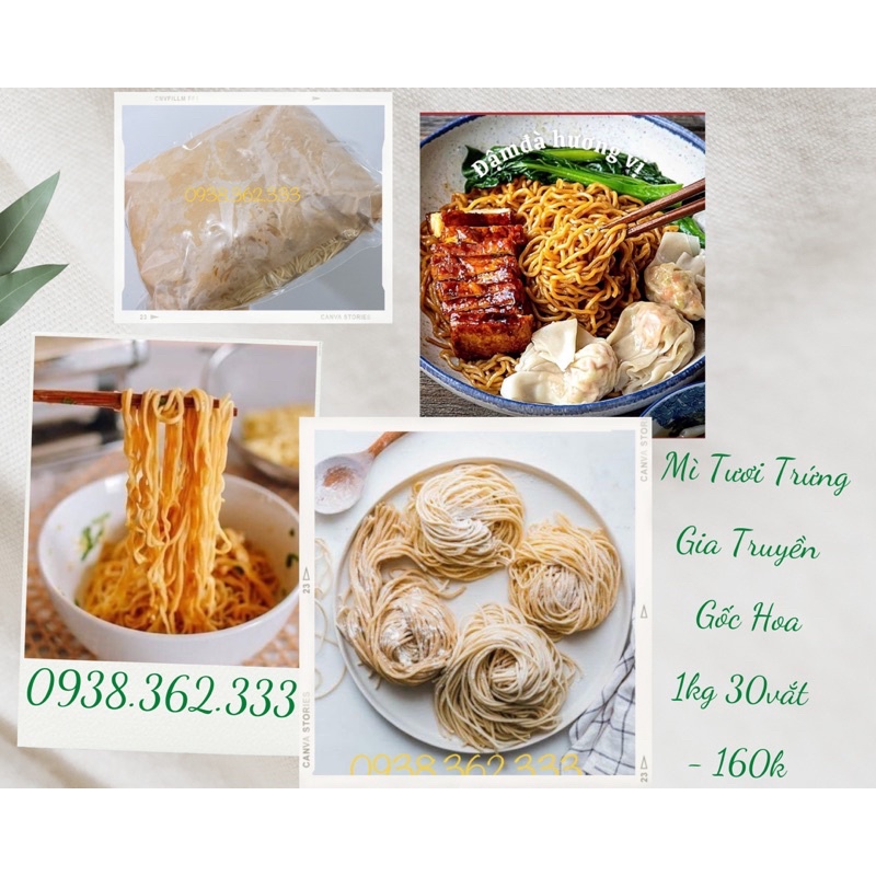 [GIAO HOẢ TỐC] mì trứng tươi gốc hoa gia truyền 1kg 30 vắt | BigBuy360 - bigbuy360.vn