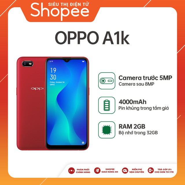 [Phiếu Vận May 1đ] Cơ hội trúng 1 Điện Thoại Oppo A1K 2GB/32GB - Hàng Chính Hãng | BigBuy360 - bigbuy360.vn