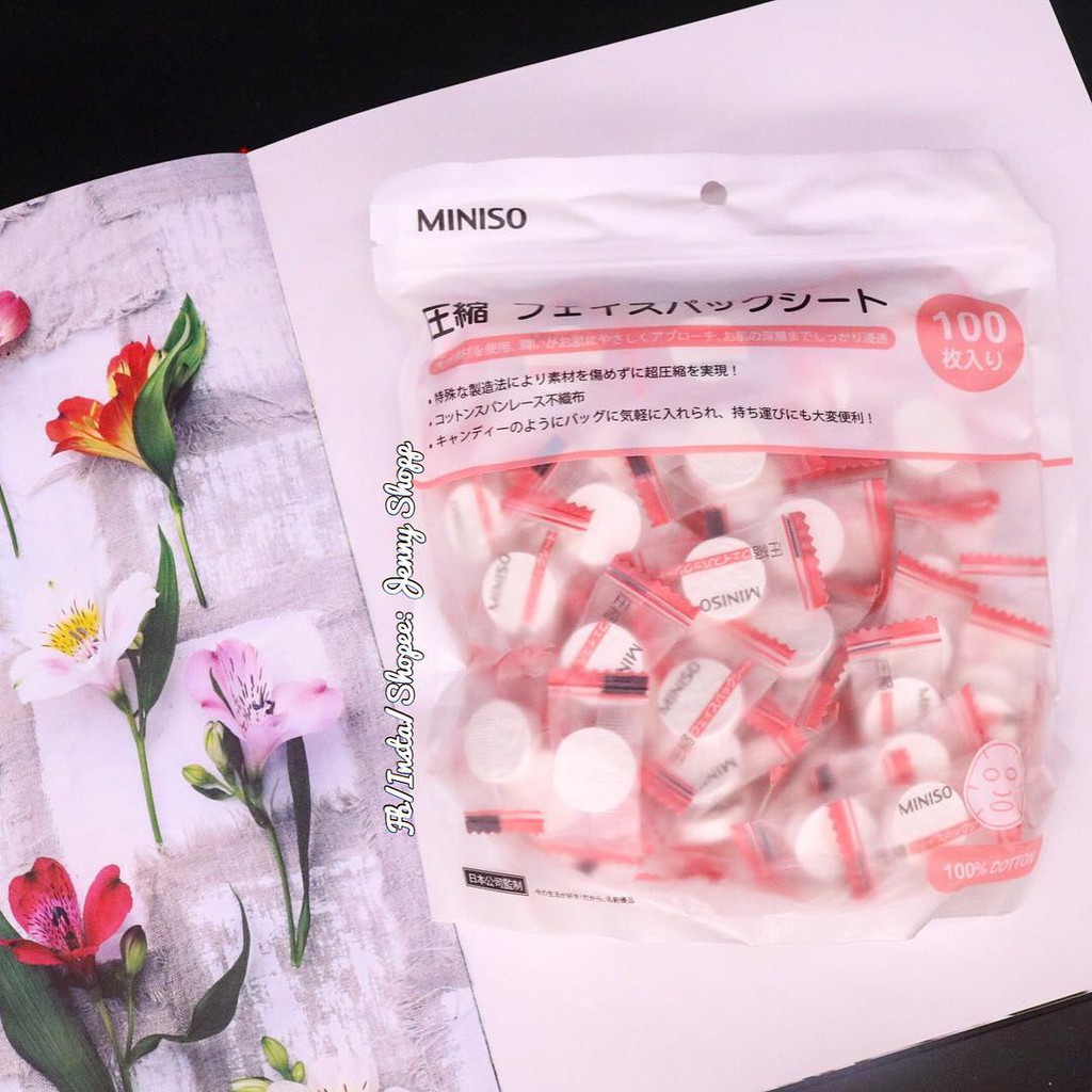 Mặt Nạ Giấy Nén Miniso 100 viên Nhật Bản