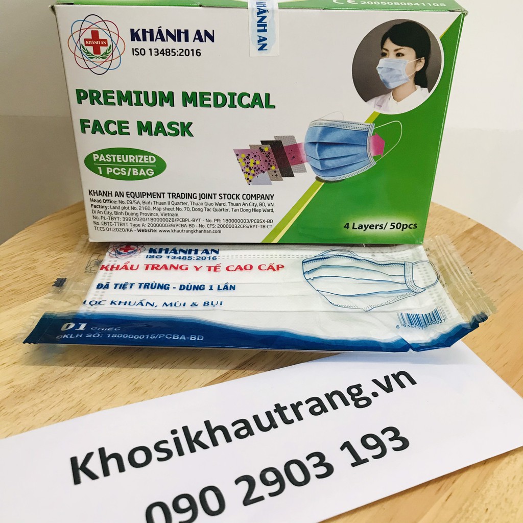 [Mã COSDAY giảm 8% đơn 150K] [Giá Sỉ] Hộp 50 cái khẩu trang y tế Khánh An 4 lớp tiệt trùng | BigBuy360 - bigbuy360.vn