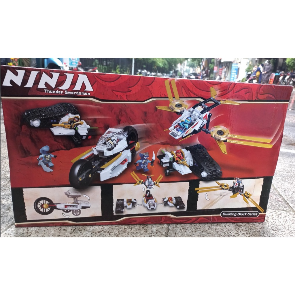 Mô hình lắp ráp Lego Ninjago Bela 60081 - Đồ chơi xếp hình Chiến xa tàng hình của Ninjago