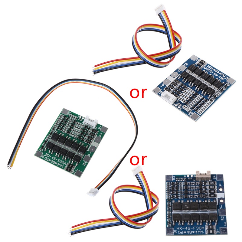 Bảng mạch bảo vệ pin LiFePo4 LiFe 18650 BMS 4S 30A 14.8V w / Balance 3.2V
