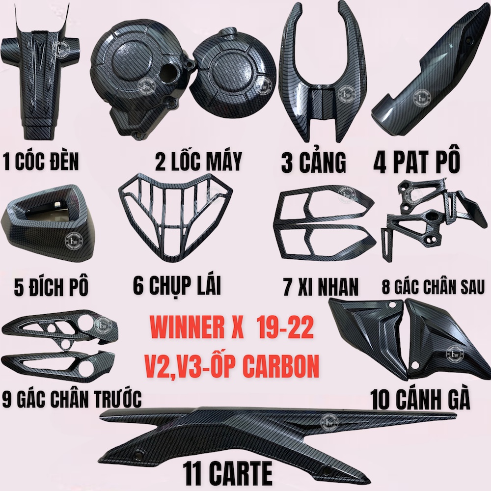 Phụ kiện Winner X 19-22_ốp carbon trang trí xe máy OCB-WX