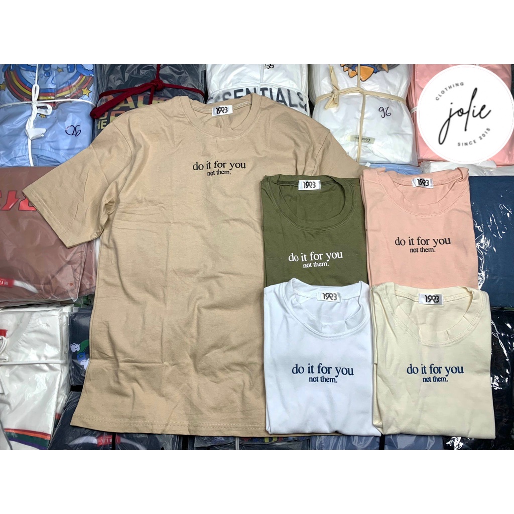 Áo thun nam nữ tay ngắn, dáng unisex chất liệu cotton form rộng nhiều màu in chữ be trắng xanh bơ