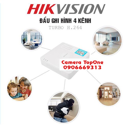 Đầu ghi hình Hikvision 4 Kênh DS-7104HGHI-F1