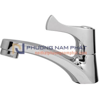 Vòi rửa mặt lavabo lạnh bằng đồng thau cao cấp mạ bóng crome và niken n-6003