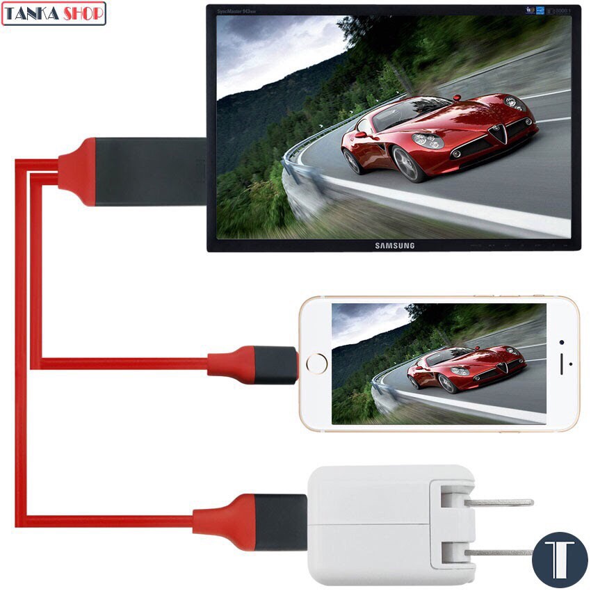 [Iphone] Dây Cáp HDMI Lightning Iphone Kết Nối Điện Thoại Sang TiVi HD |Tuanboutique