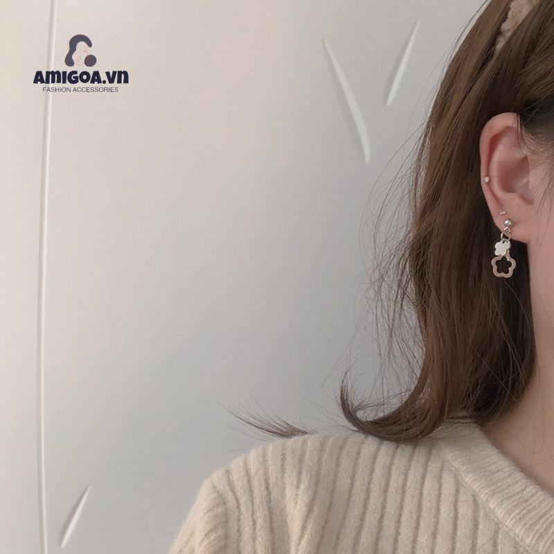 ✨✨Khuyên Tai Dạng Kẹp Hình Bông Hoa Khoét Rỗng Cho Nữ