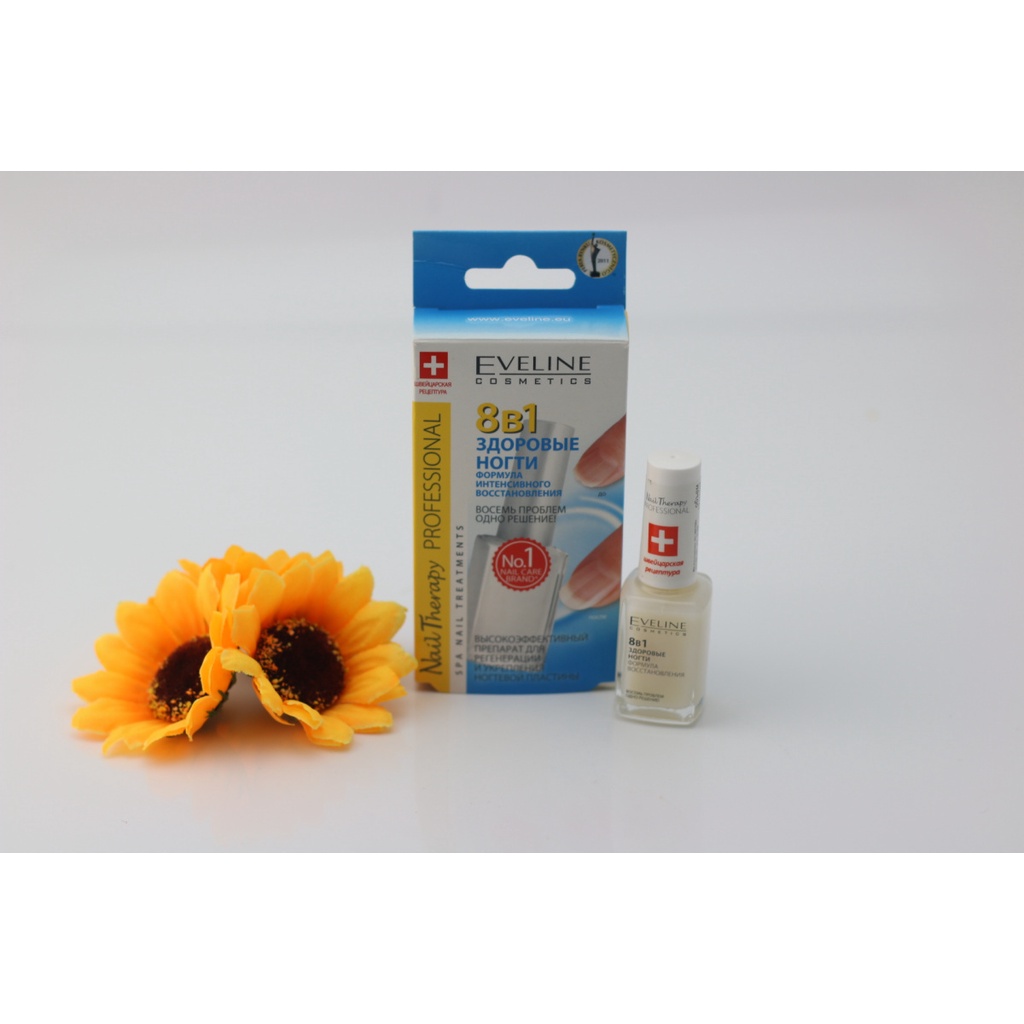 Dưỡng móng Eveline 8in1 kích thích sự phát triển chắc khoẻ của móng