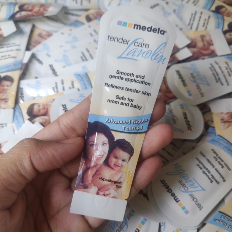 1 tuýp kem giảm nứt đầu ti Medela Tender Care Lanolin 2cc (2ml)