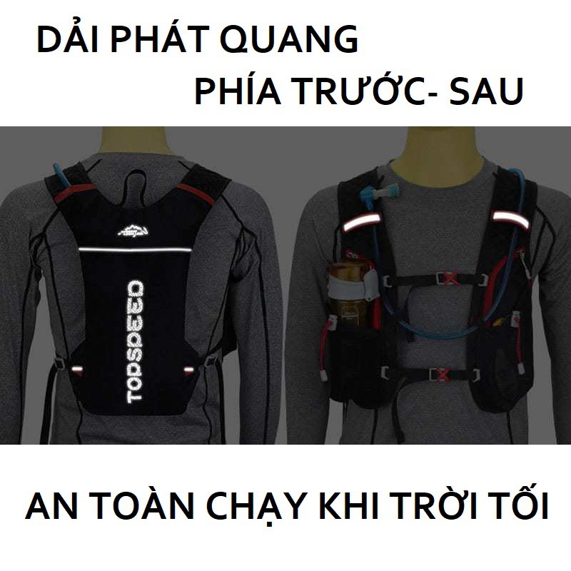 Balo chạy bộ/ đạp xe/ Vest chạy bộ Top Speed size 5L - Hàng chính hãng