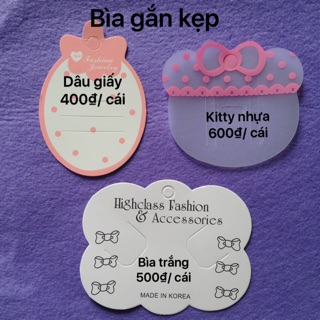 Bìa gắn kẹp tóc nhiều mẫu