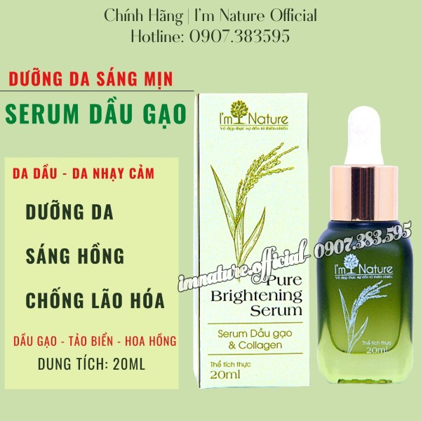 (+Quà) Serum Dầu Gạo & Collagen I'M NATURE – Làm Sáng Và Tái Tạo Da 20ml